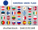 set of european union flags ... | Shutterstock .eps vector #1661131168