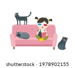 the girl is sitting on the... | Shutterstock .eps vector #1978902155