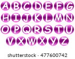 white alphabet on pink... | Shutterstock . vector #477600742