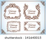 set of vintage frames | Shutterstock .eps vector #141640015