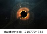 Huge black hole warps space. 5k ...