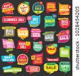 modern sale stickers and tags... | Shutterstock .eps vector #1028454205