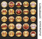 collection of golden retro... | Shutterstock .eps vector #1099899875