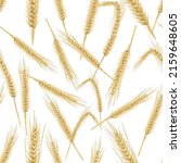 yellow wheat ears isolated on... | Shutterstock .eps vector #2159648605
