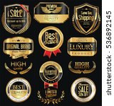 luxury golden retro labels... | Shutterstock .eps vector #536892145