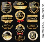 luxury golden retro labels... | Shutterstock .eps vector #536892172