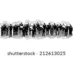 illstration of crowd of... | Shutterstock .eps vector #212613025