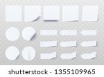 set of white different shaped... | Shutterstock .eps vector #1355109965