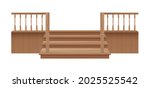 wooden porch stairs and... | Shutterstock .eps vector #2025525542