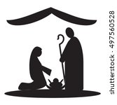 christmas nativity religious... | Shutterstock .eps vector #497560528