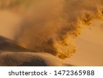 Sand Storm In Desert. Heat In...