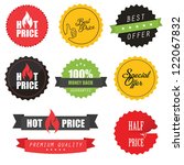 set of commercial sale stickers ... | Shutterstock .eps vector #122067832