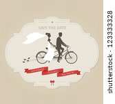 funny wedding invitation with... | Shutterstock . vector #123333328