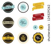 set of vintage sale labels ... | Shutterstock . vector #124329262
