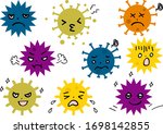 illustration of virus with... | Shutterstock .eps vector #1698142855