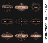 luxury logos templates set ... | Shutterstock .eps vector #1030192165