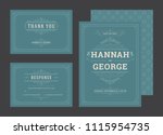 set wedding invitations... | Shutterstock .eps vector #1115954735
