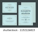 set wedding invitations... | Shutterstock .eps vector #1152126815