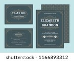 set wedding invitations... | Shutterstock .eps vector #1166893312