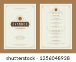coffee menu design brochure... | Shutterstock .eps vector #1256048938