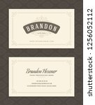 luxury business card and... | Shutterstock .eps vector #1256052112