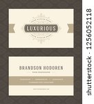 luxury business card and... | Shutterstock .eps vector #1256052118