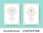 wedding invitation and save the ... | Shutterstock .eps vector #1500569588