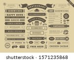 restaurant menu typographic... | Shutterstock .eps vector #1571235868