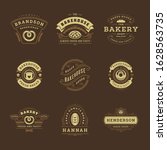 bakery logos and badges design... | Shutterstock .eps vector #1628563735