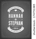 wedding invitation card... | Shutterstock .eps vector #174751385