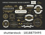vintage typographic decorative... | Shutterstock .eps vector #1818875495