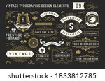 vintage typographic decorative... | Shutterstock .eps vector #1833812785