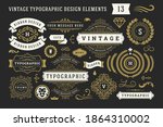 vintage typographic decorative... | Shutterstock .eps vector #1864310002