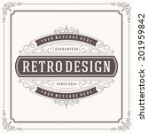 vintage design template. retro... | Shutterstock .eps vector #201959842