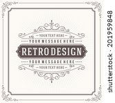 vintage design template. retro... | Shutterstock .eps vector #201959848