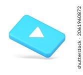 blue play button 3d icon.... | Shutterstock .eps vector #2061960872