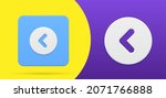 arrow left simple 3d icon... | Shutterstock .eps vector #2071766888