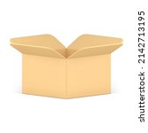 realistic cardboard box 3d icon ... | Shutterstock .eps vector #2142713195