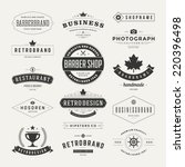 retro vintage insignias or... | Shutterstock .eps vector #220396498