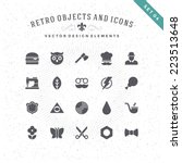 Retro Objects And Icons Vector...