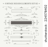 vintage vector ornaments... | Shutterstock .eps vector #224578402