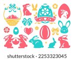 Easter Romantic Icon Bunny Eggs ...