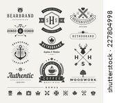 retro vintage insignias or... | Shutterstock .eps vector #227804998