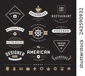 retro vintage insignias or... | Shutterstock .eps vector #243590932