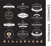 retro vintage insignias or... | Shutterstock .eps vector #253044415