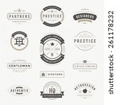 retro vintage insignias or... | Shutterstock .eps vector #261178232