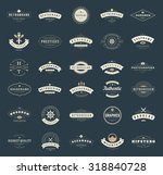 retro vintage logotypes or... | Shutterstock .eps vector #318840728