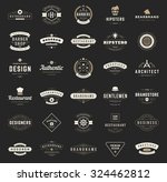 retro vintage logotypes or... | Shutterstock .eps vector #324462812