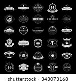 retro vintage logotypes or... | Shutterstock .eps vector #343073168