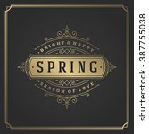 spring vector typographic... | Shutterstock .eps vector #387755038